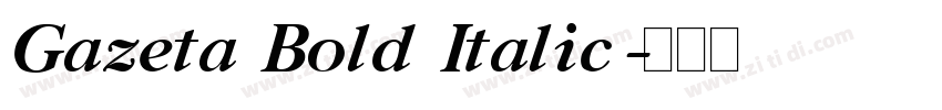 Gazeta Bold Italic字体转换